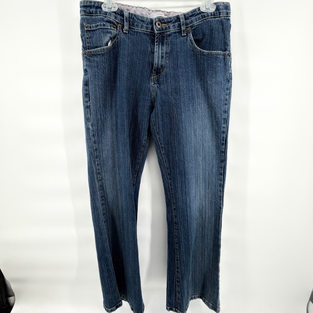 Levis 517 Stretch Flare Jeans Womens Plus 18 1/2 Medium Wash Blue Denim 2009 Y2K